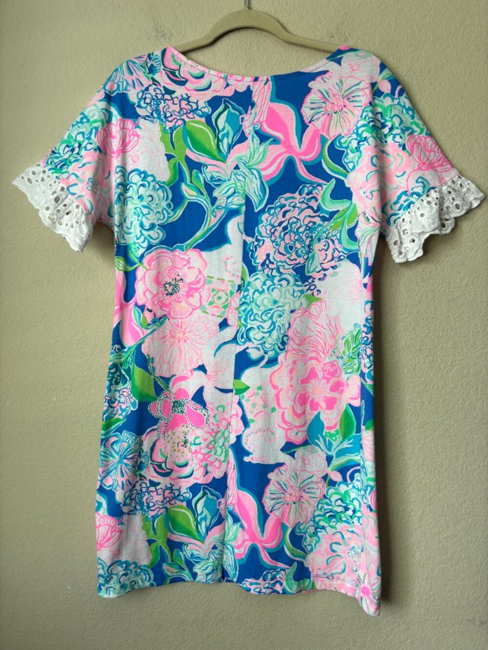 Lilly Pulitzer Helina Peony For Your Thoughts Printed Crochet Trim Dress - Picture 8 of 9